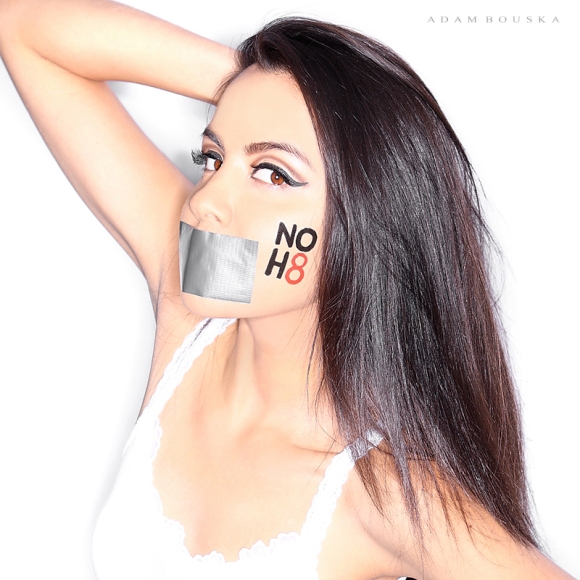 Actress Shannon Baker at NOH8 Campaign Photoshoot