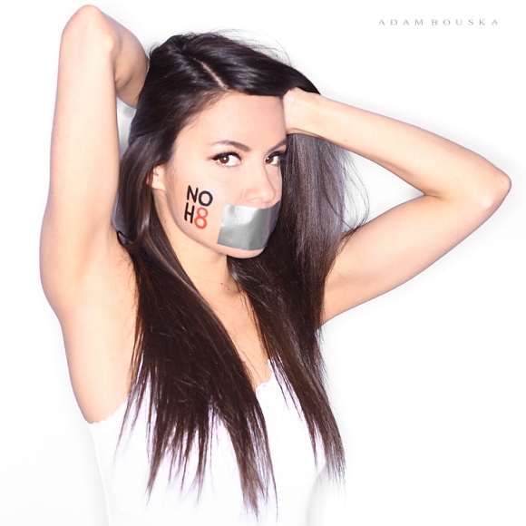 Actress Shauna Baker at NOH8 Campaign Photoshoot